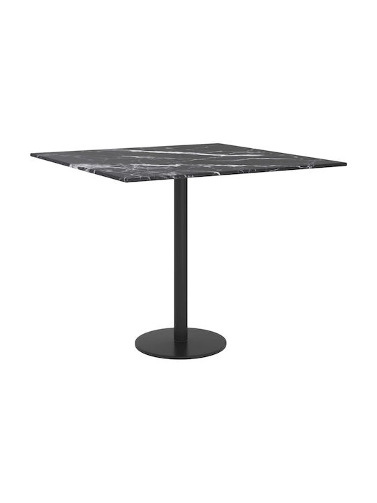 vidaXL Square Table Surface made of Glass Black 50x50cm 322270 1pcs