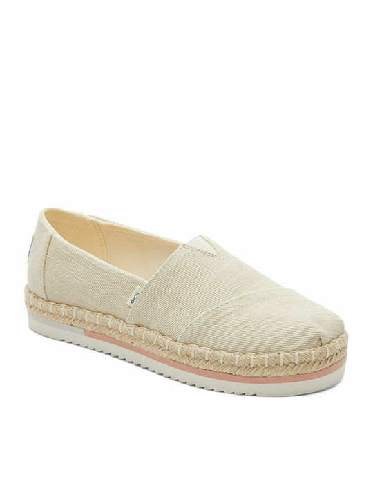 Alpargata Espadrile Dama Din Material Bej