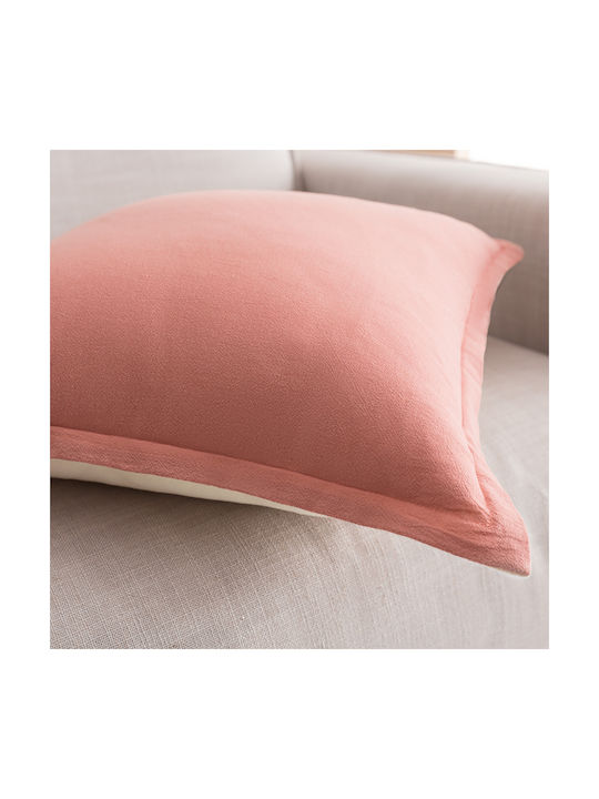 Gofis Home Dekorativer Kissenbezug Light Veil 309 aus 100% Baumwolle Apple Pink 43x43cm.