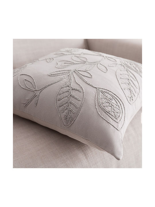 Gofis Home Decorative Pillow Case Pale 381 from 100% Cotton Water Grey 43x43cm.