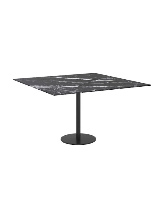 vidaXL Square Table Surface made of Glass Black 70x70cm 322272 1pcs