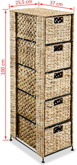 Schubladen Aufbewahrung Natural L25.5xB37xH100cm