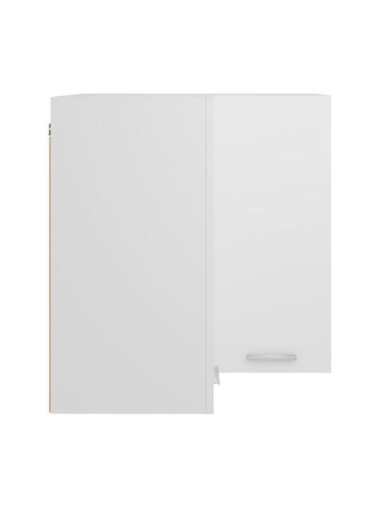 Corner Cabinet Wall White 57x57cm