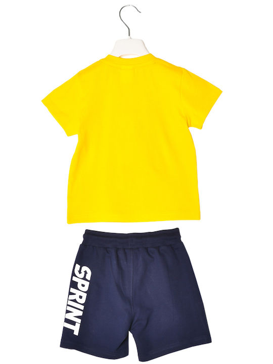 Sprint Kids Set with Shorts Summer 2pcs Yellow