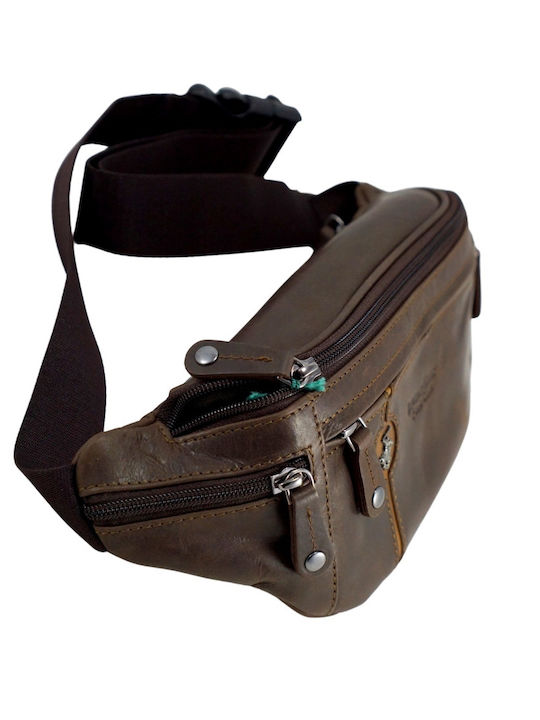 Leather Waist Bag Brown