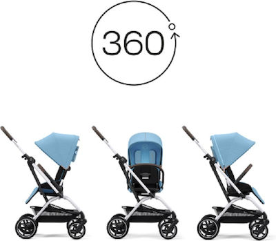 Cybex Eezy S Twist+2 SLV Adjustable Baby Stroller Suitable for Newborn Lava Grey 8.6kg