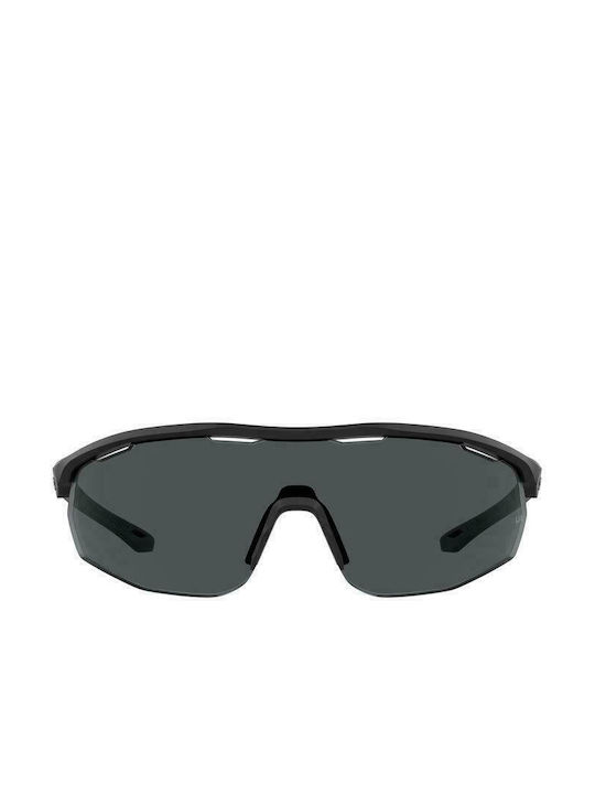 Under Armour Unisex Sunglasses with Black Plastic Frame and Black Lens UA 0003/G/S 003/KA