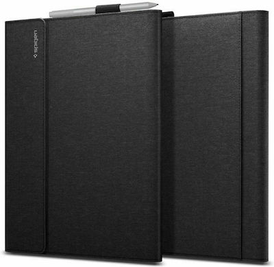 Spigen Folio Klappdeckel Synthetisches Leder Schwarz Microsoft Oberfläche Pro 8 ACS04207