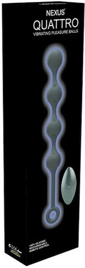 Nexus Quattro Vibrating Beads Πρωκτικές Μπίλιες με Δυνατότητα Ασύρματης Λειτουργίας και Δόνηση Μαύρες 25cm