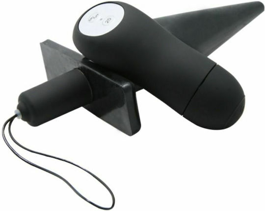 Baile Vibrating Plug Remote Control Wireless Anal Vibrator Black 16.5cm