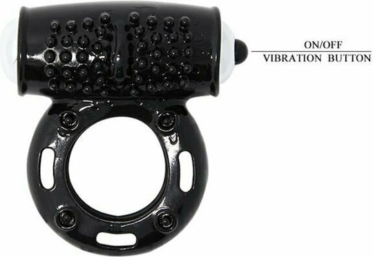 Baile Power Ring 10 Functions Вибриращ Пръстен Петел Силикон Черен D-207054
