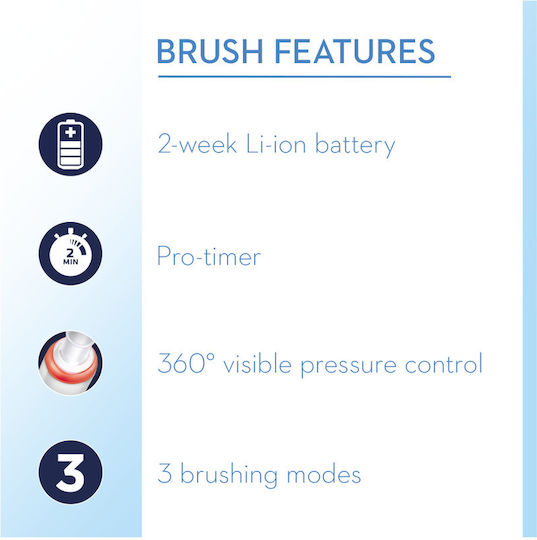 Oral-B Clean & Protect 3 Електрическа Четка за Зъби с Таймер Бял