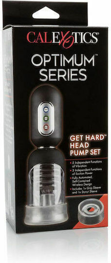Calexotics Optimum Series Get Hard Head Pump Set Pompa Penis cu Vibratie Negru
