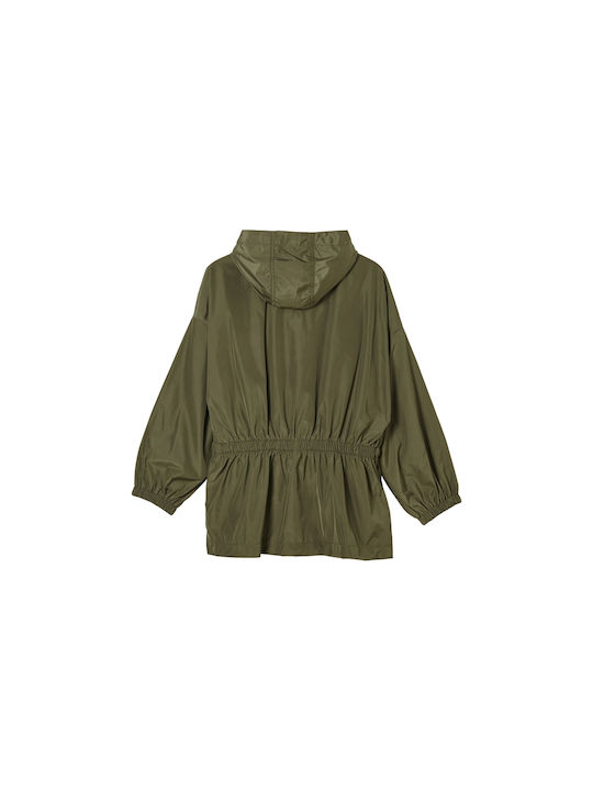 S.Oliver Kids Trenchcoat Long Hooded Green