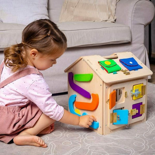 Roter Kafer Baby Toy BusyHouse made of Wood for 36++ Months