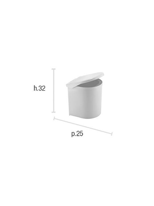 Elletipi Plastic Cupboard Bin 10lt White
