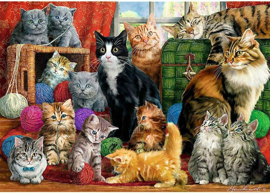 Puzzle Cats Meeting 2D 1000 Piese