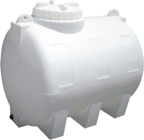 Mytherm Σ5 Porky Horizontal Cylindrical Plastic Storage Tank 500lt for Water / Petroleum / Oil White