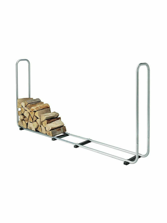 Wolfcraft 405156 Metallic Firewood Trolley 234x31x104.5cm Silver