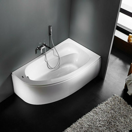 Sirene Marina L Acrylic Left Corner Bathtub with Hydromassage 160x90cm