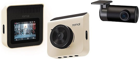 70Mai A400 & RC09 Сет Автомобилна DVR камера 1296P с дисплей 2" за Паркет със смукателна чаша & Камера за задно виждане Бял