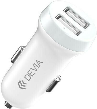 Devia Car Charger 3.1A with Ports: 2xUSB White Color