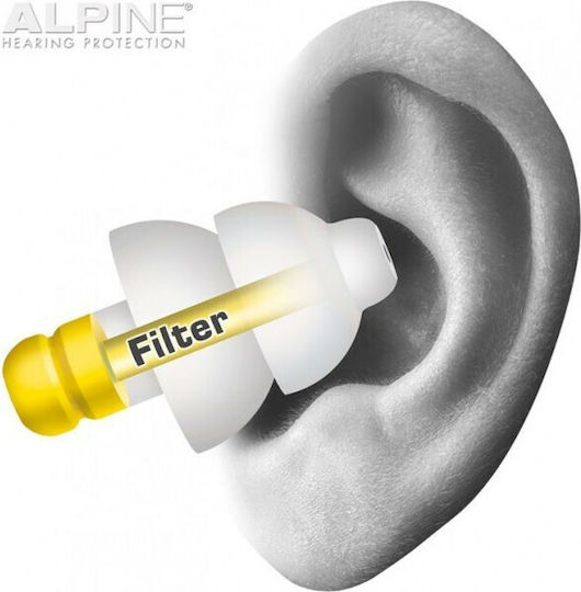 Alpine FlyFit Silicone Earplugs in Yellow Colour 111.21.255 2 Pieces