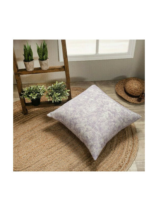 Teoran Teoran Decorative Pillow Case Meazza 100% Cotton Lilac 43x43cm