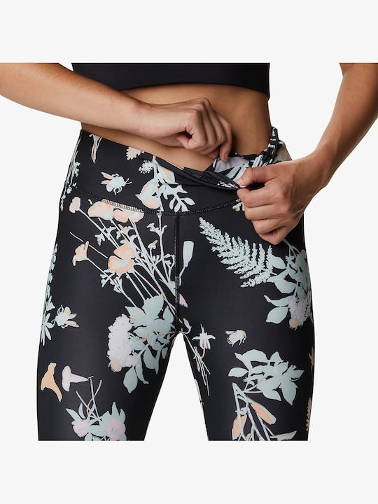 Lodge Print Women's Cropped Legging High Waisted Black