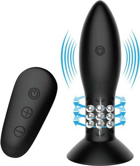 Mr. Play Anal Plug mit kabelloser Funktion und Vibration Schwarz 13cm