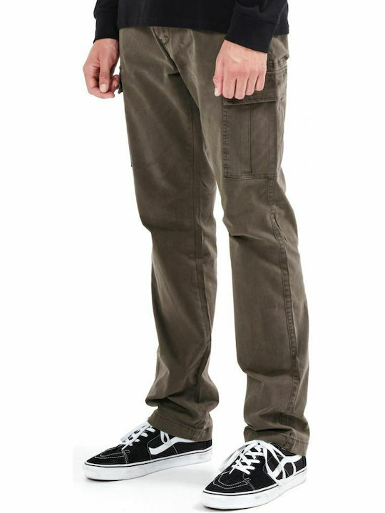 Trousers Cargo Elastic in Regular Fit Olive