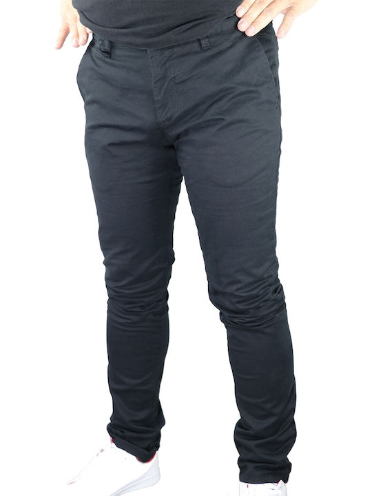 Nasir-S20 Herrenhosen Chino Elastisch in Reguläre Passform Schwarz