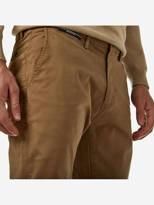 Trousers Chino Elastic in Slim Fit Beige