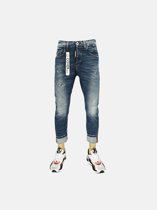London N3453 Ανδρικό Παντελόνι Τζιν Ελαστικό με Skinny Εφαρμογή Μπλε