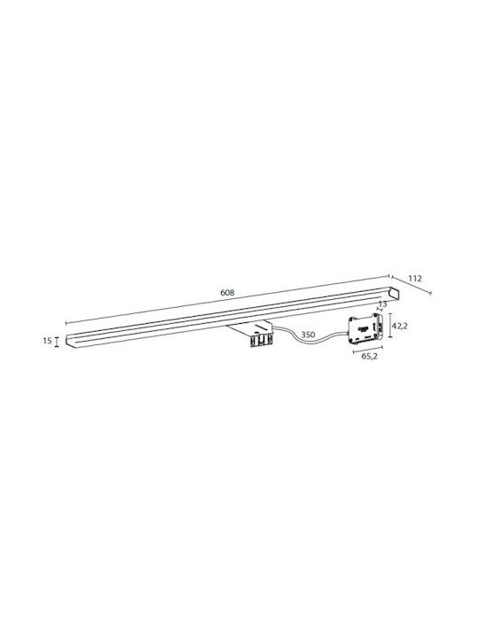 Ebir Iluminacion Pandora Modern Leuchte Wand mit Integrierter LED Silber 60cm