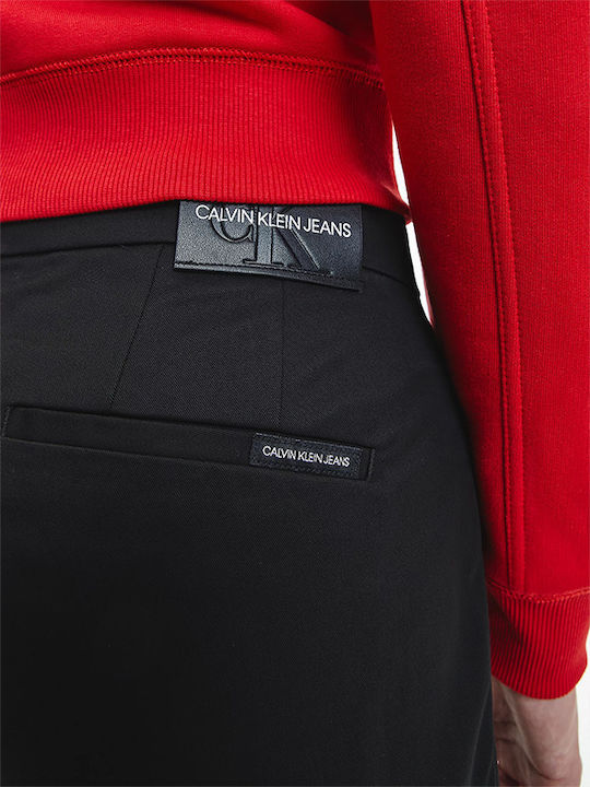 Trousers Chino Elastic in Slim Fit Black