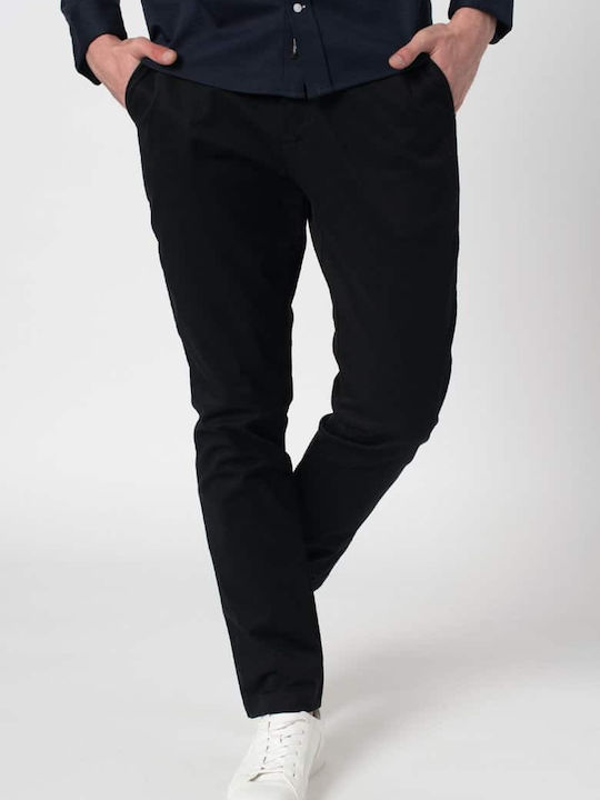 Trousers Chino Elastic in Slim Fit Black