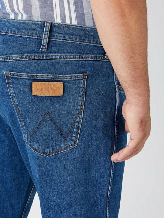 Greensboro Men's Jeans Pants with Regular Straight Fit Mid Blue Denim