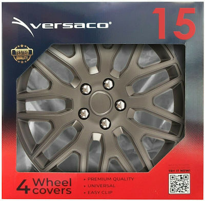 AMiO Car Hubcap Set Dakar Nc 15" 4pcs Gray /AM