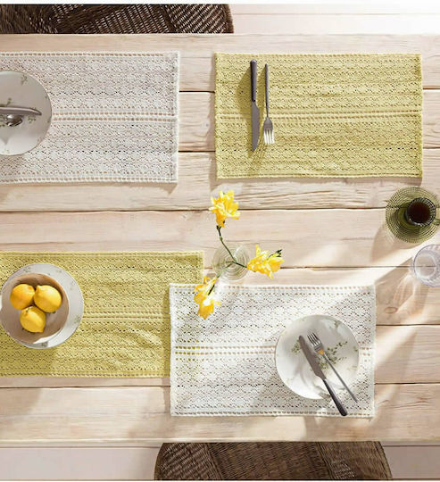 Gofis Home Crochet Platzdeckchen Stoff Spring Green 50x25cm 1Stück