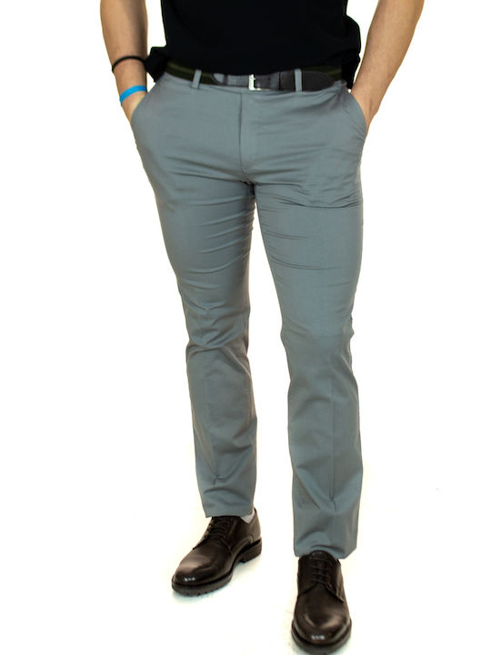 Trousers Chino Elastic in Regular Fit Gray