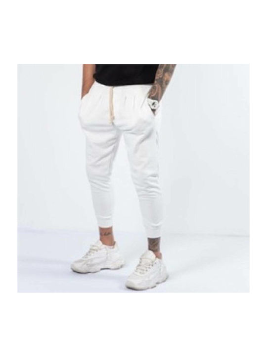 Henry Clothing Men's Sweatpants with Rubber White