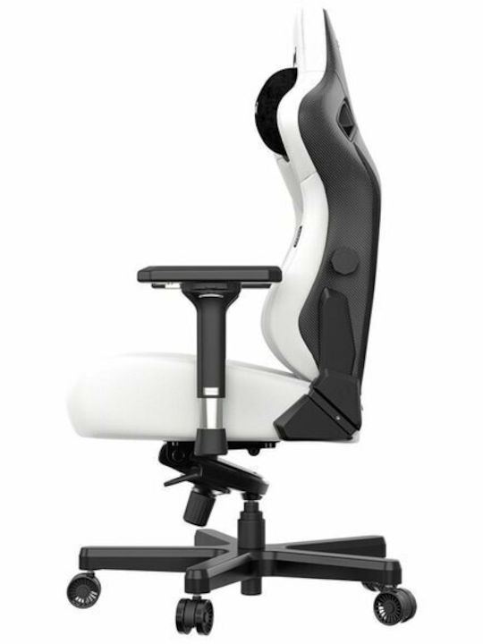 Anda Seat Kaiser 3 XL Artificial Leather Gaming Chair with Adjustable Arms Cloudy White