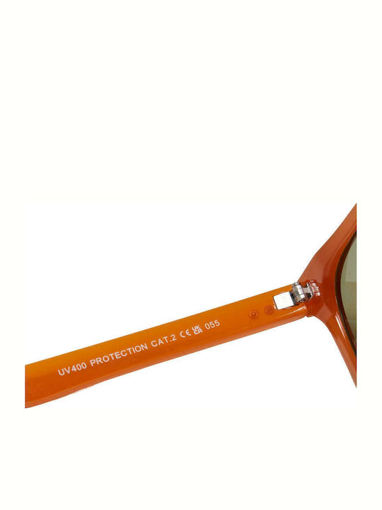 Urban Classics Chicago Women's Sunglasses with Plastic Frame Black / Brown / Light Beige