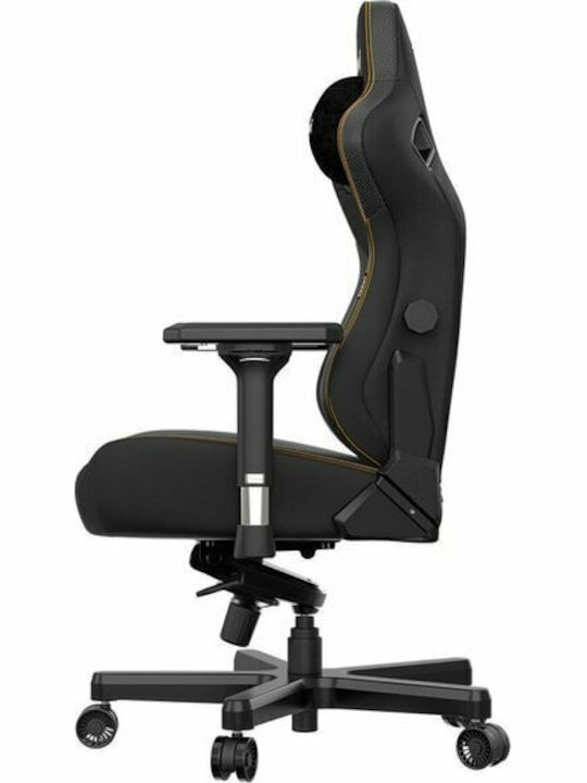 Anda Seat Kaiser 3 Large Καρέκλα Gaming Δερματίνης με Ρυθμιζόμενα Μπράτσα Elegant Black