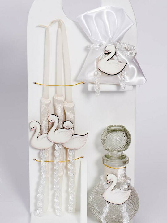 Swan Baptism Set with Swan Theme