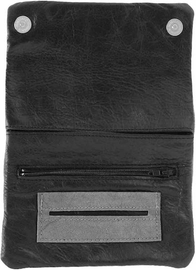 MR MR Pouches Alope Καπνοθήkas aus Künstliches Leder Grau Handgefertigt mit Taste