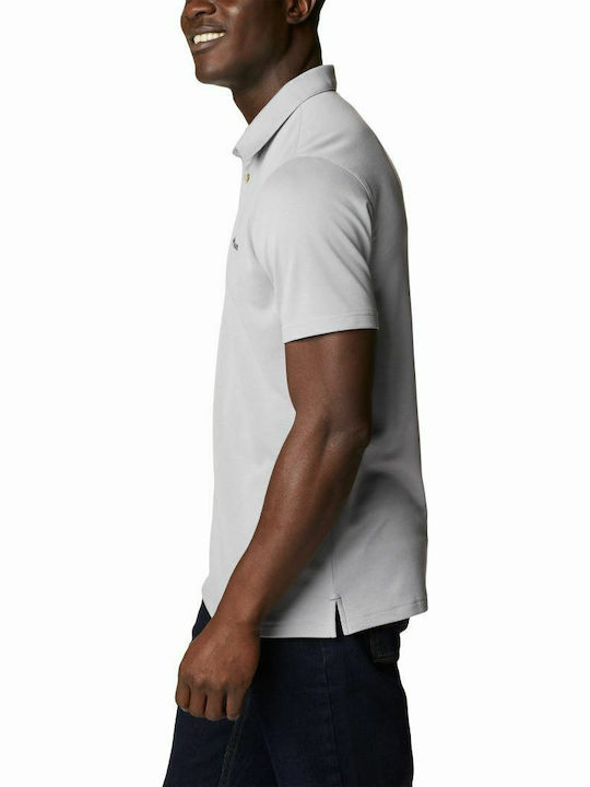 Nelson Point Polo Short Sleeve Blouse Light Gray