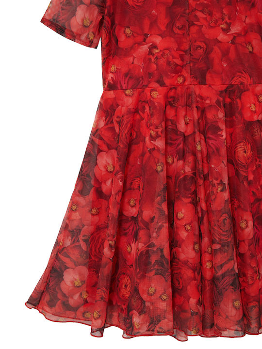 Aina Children's Dress Short Sleeve Red