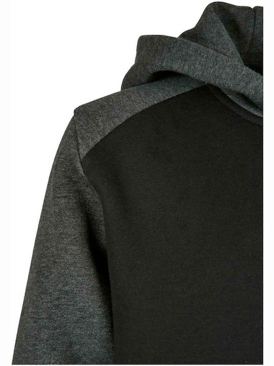 Fleece Kids Sweatshirt with Hood and Pockets Black